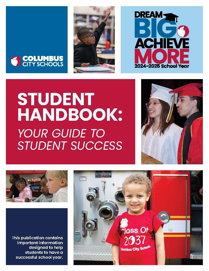 blocked images of bold color and pictures of students